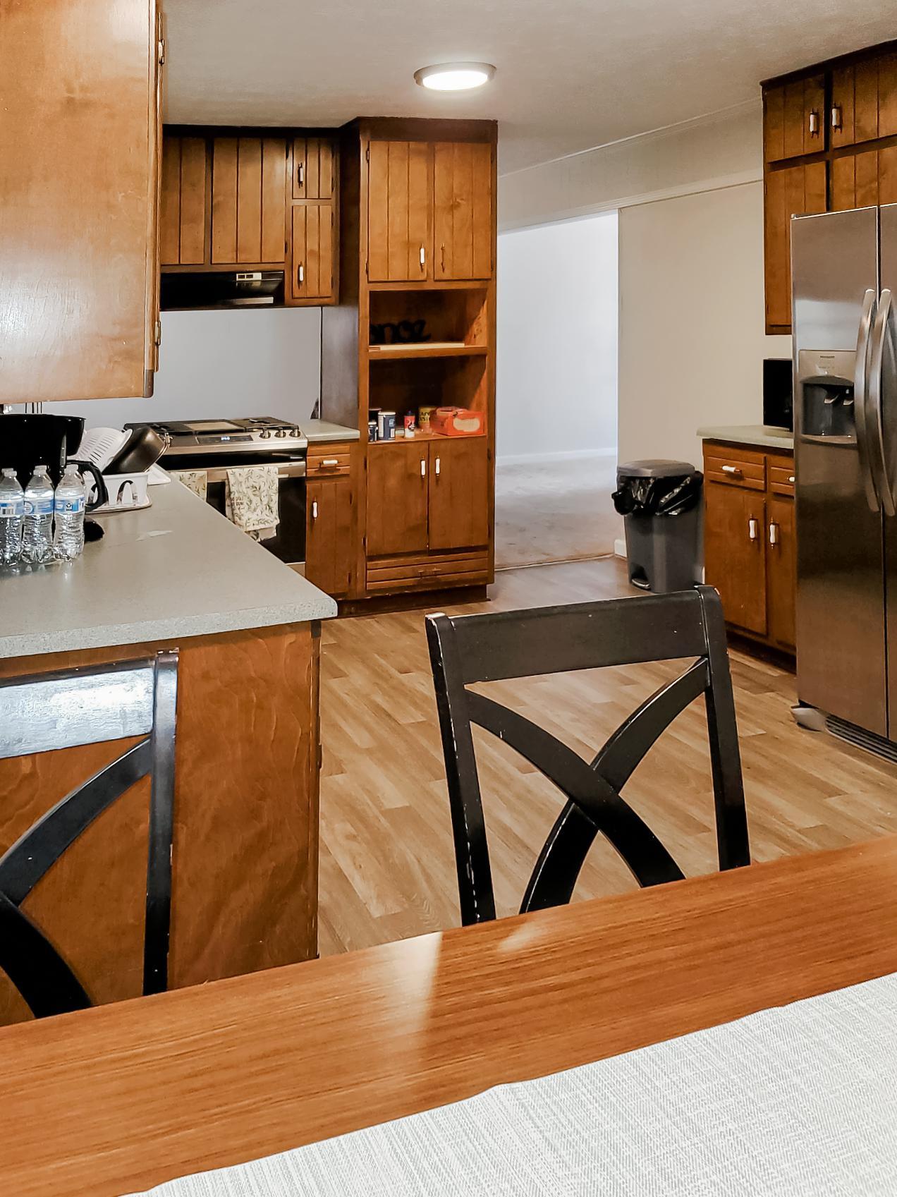 Common spaces including the kitchen