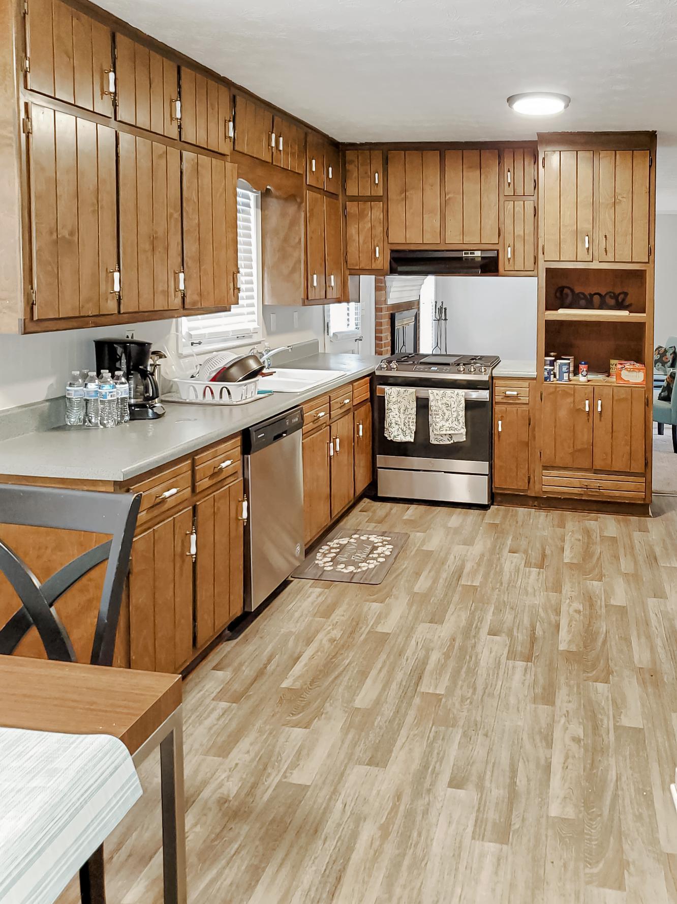 Common spaces including the kitchen