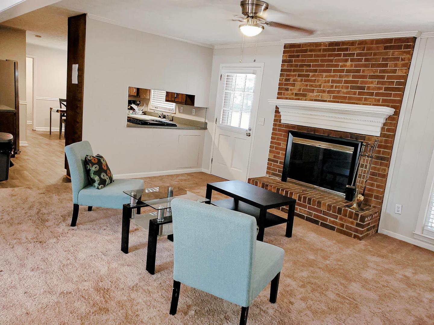 Common spaces including the kitchen