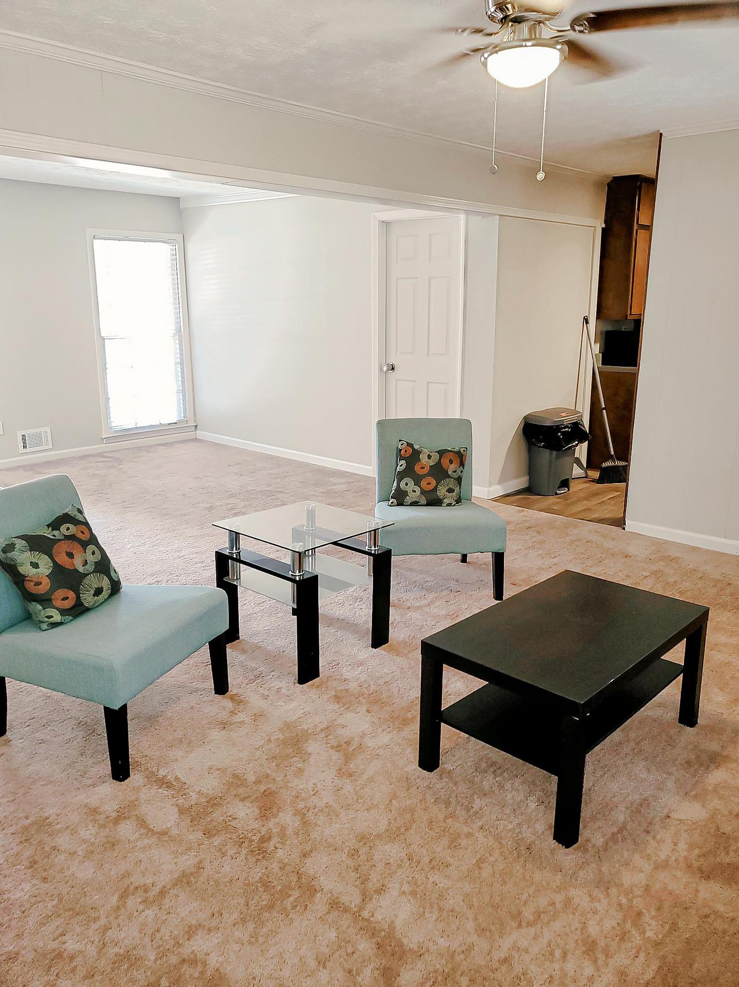 Common spaces including the kitchen