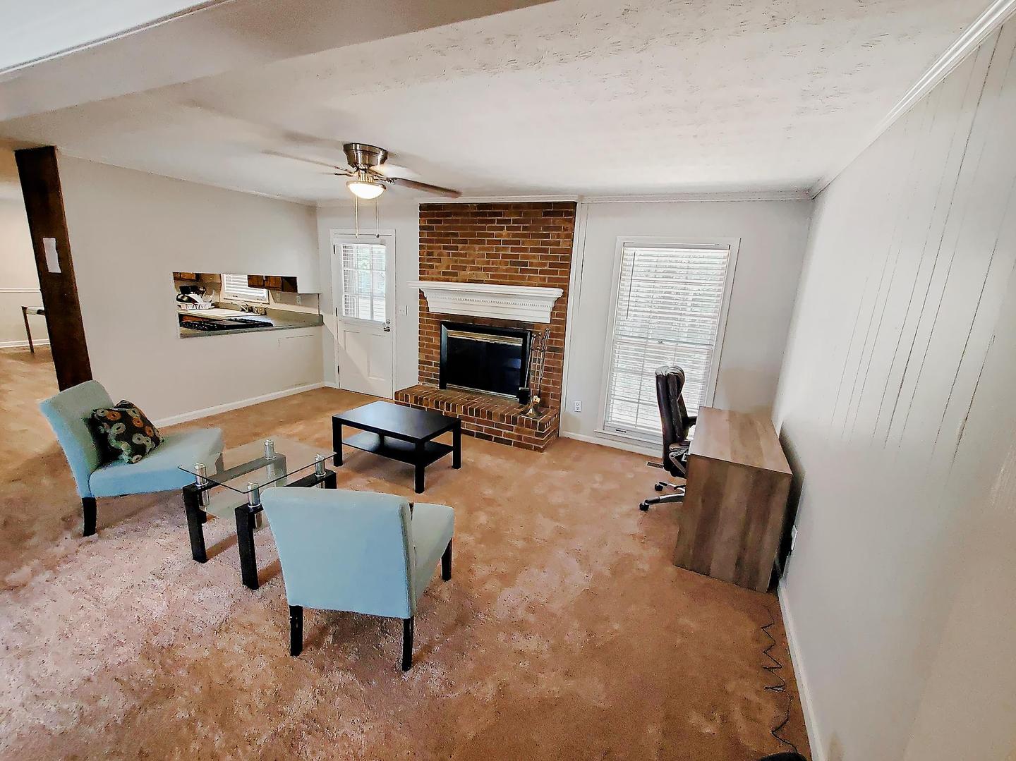 Common spaces including the kitchen