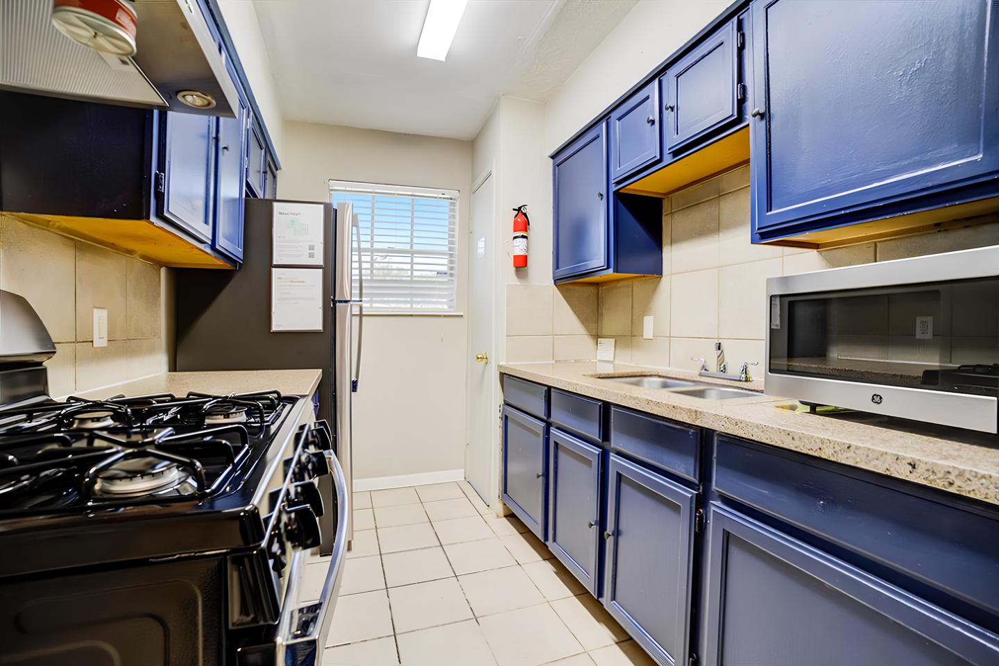 Common spaces including the kitchen