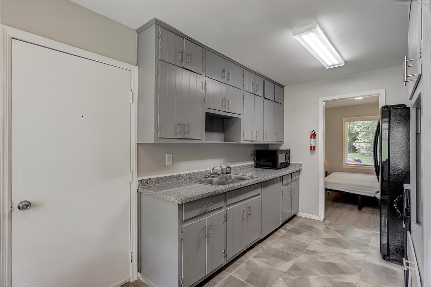 Common spaces including the kitchen