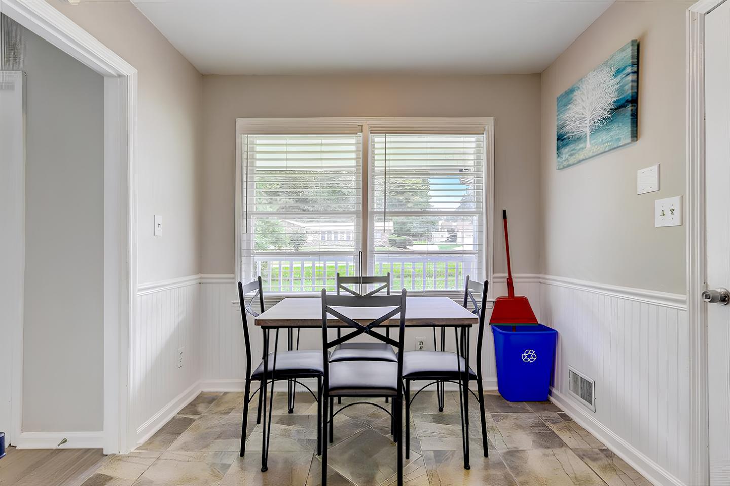 Common spaces including the kitchen