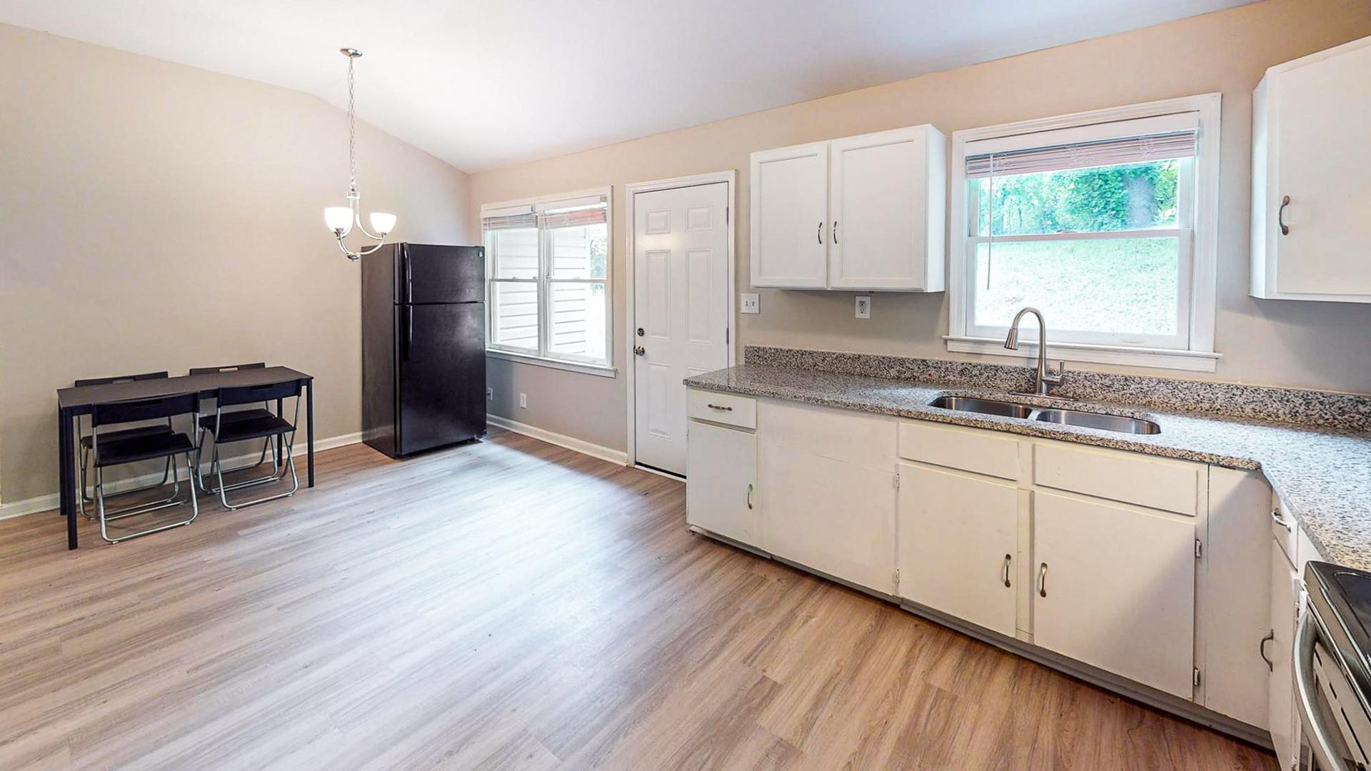 Common spaces including the kitchen