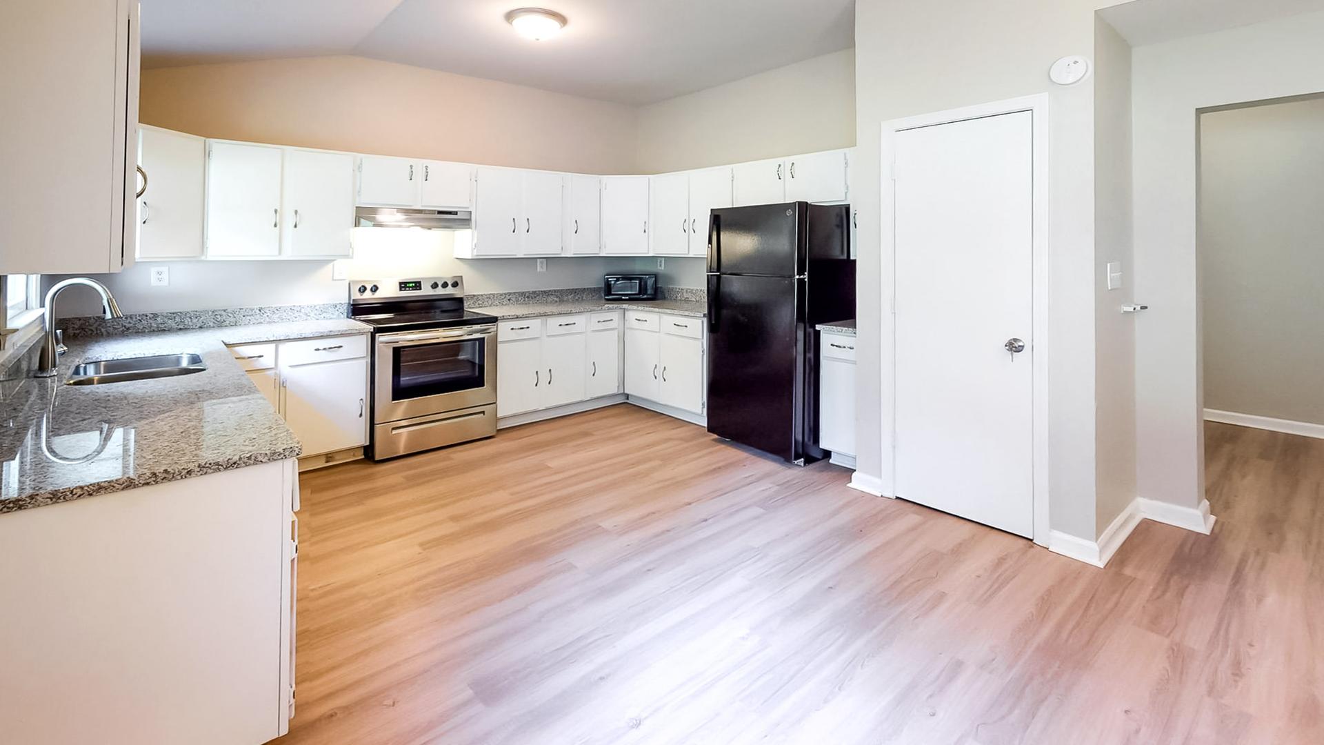 Common spaces including the kitchen