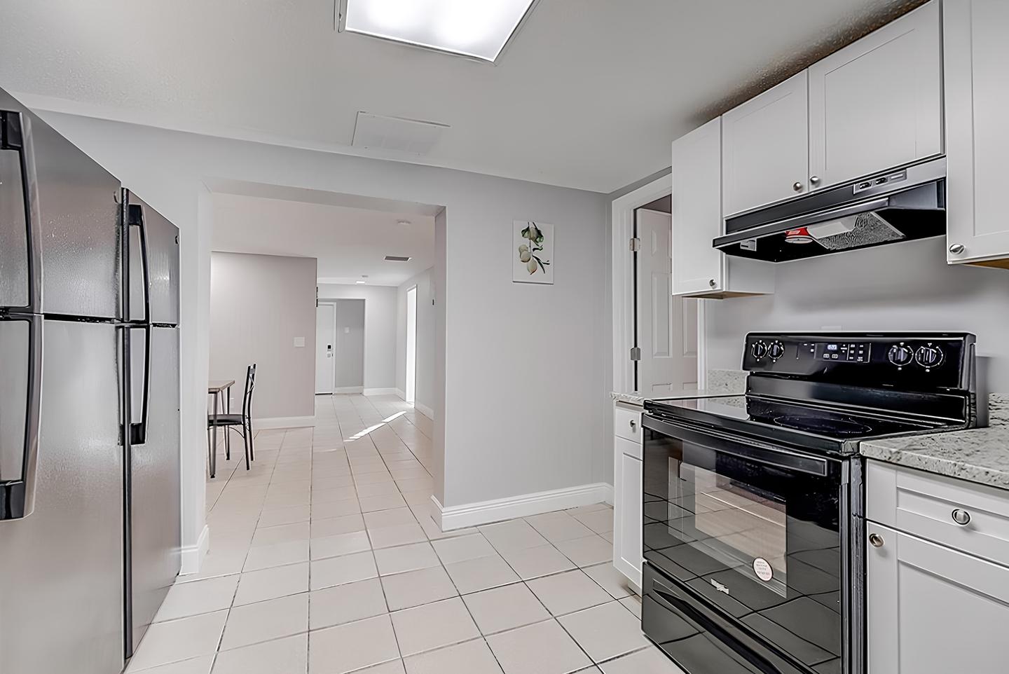 Common spaces including the kitchen