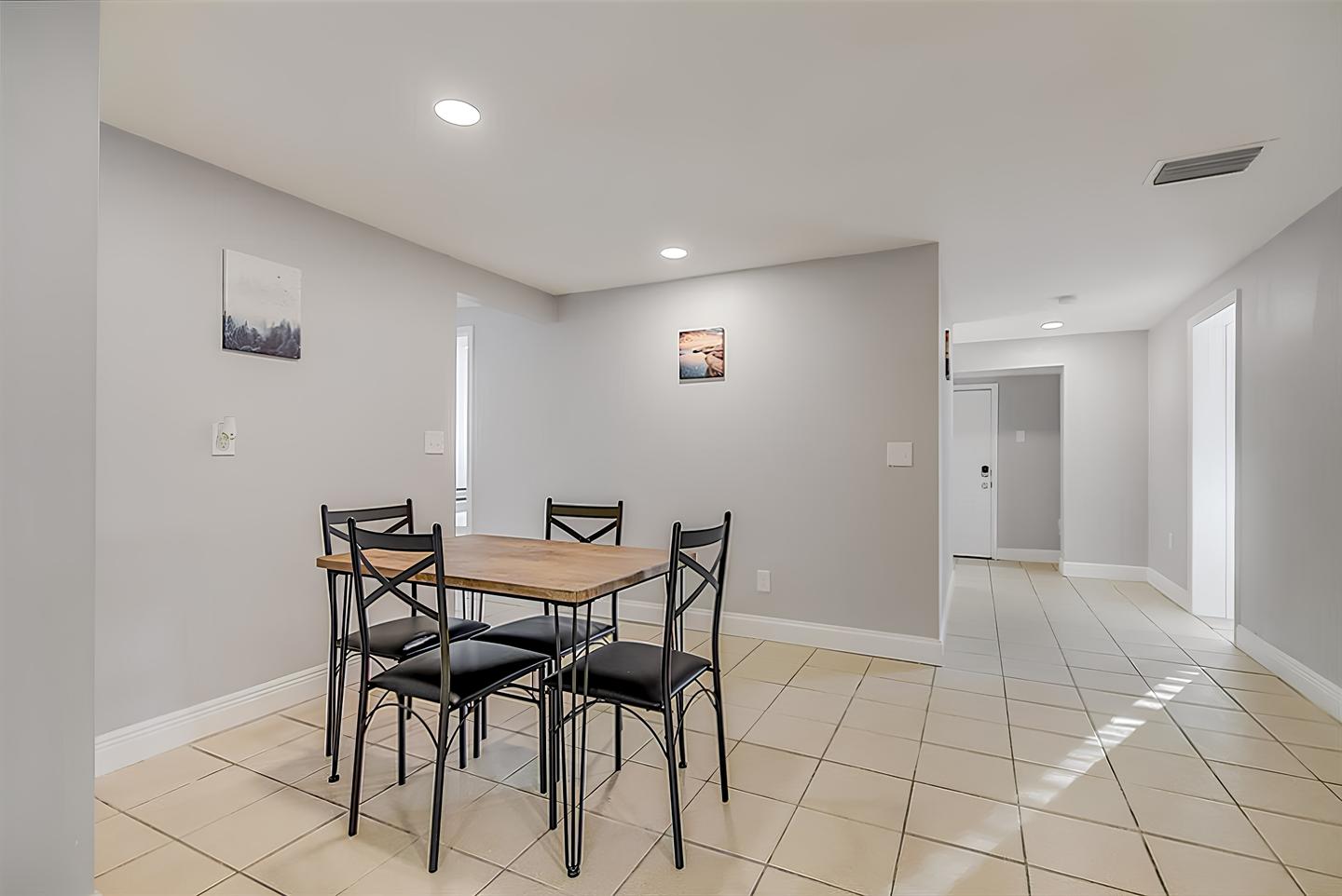 Common spaces including the kitchen