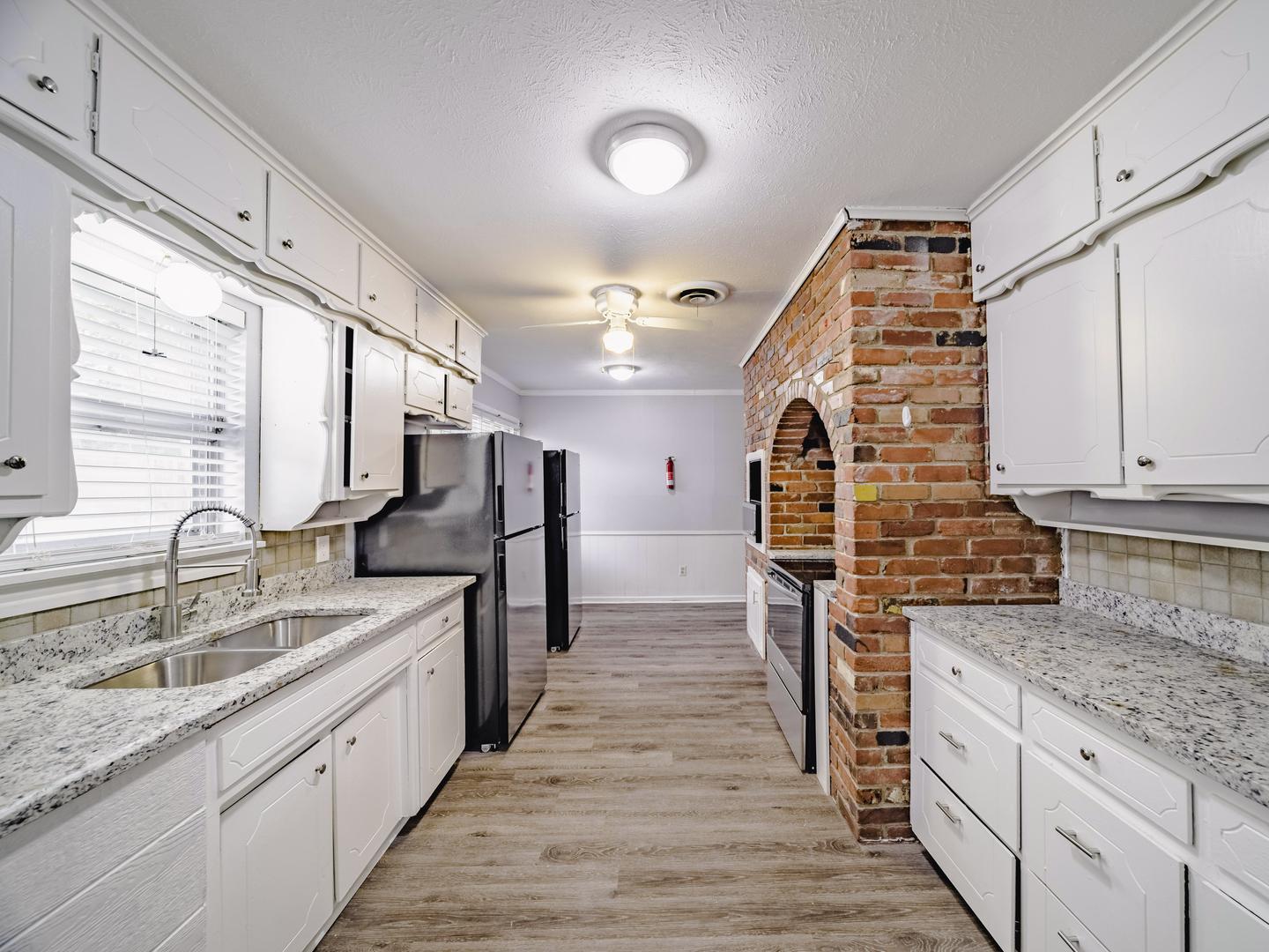 Common spaces including the kitchen