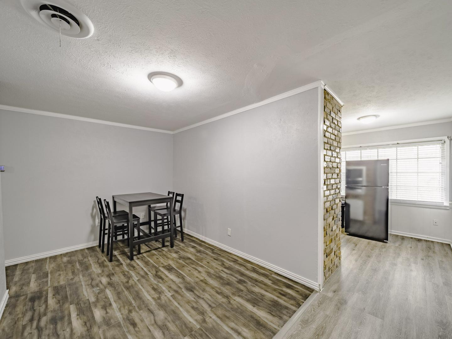 Common spaces including the kitchen