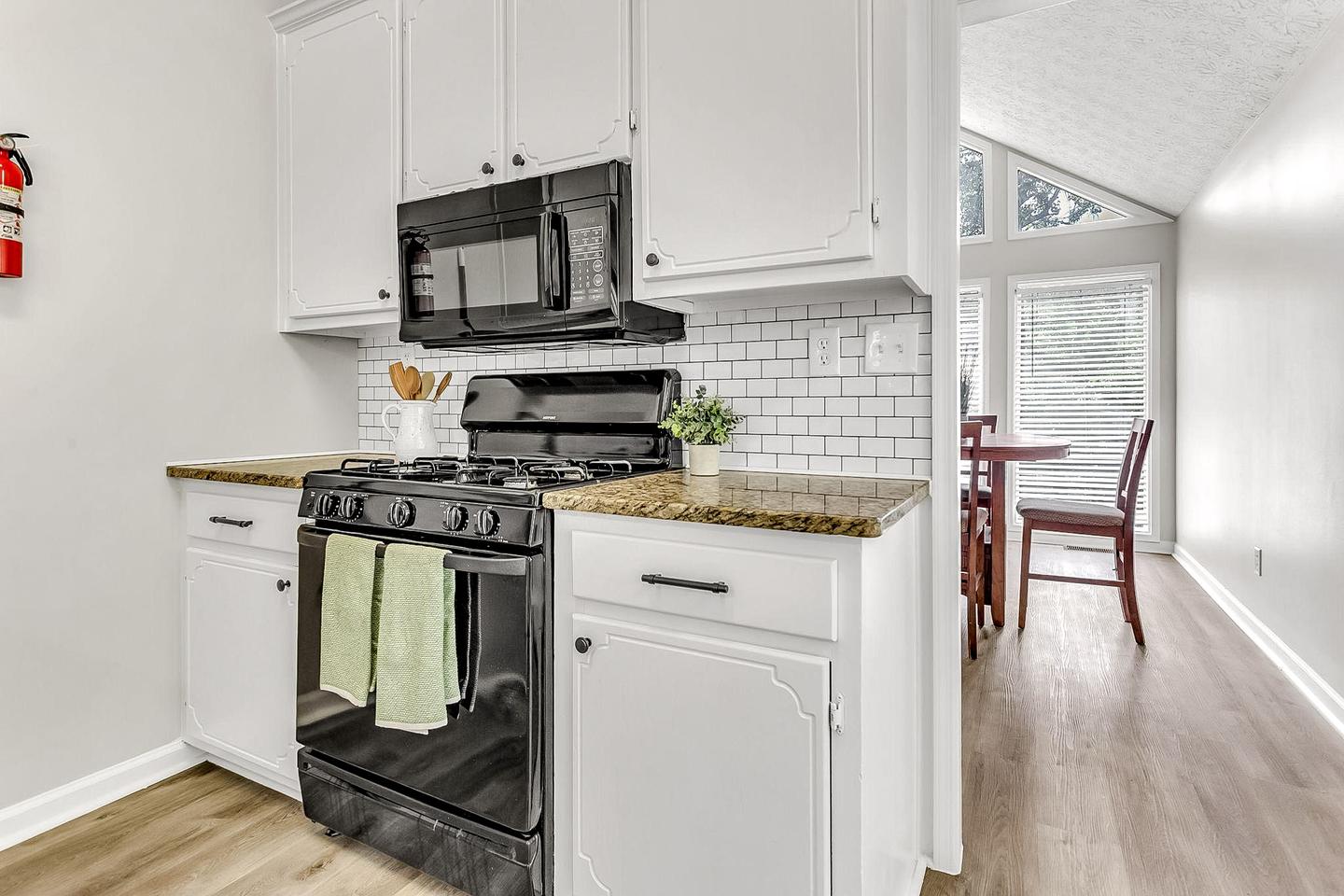 Common spaces including the kitchen