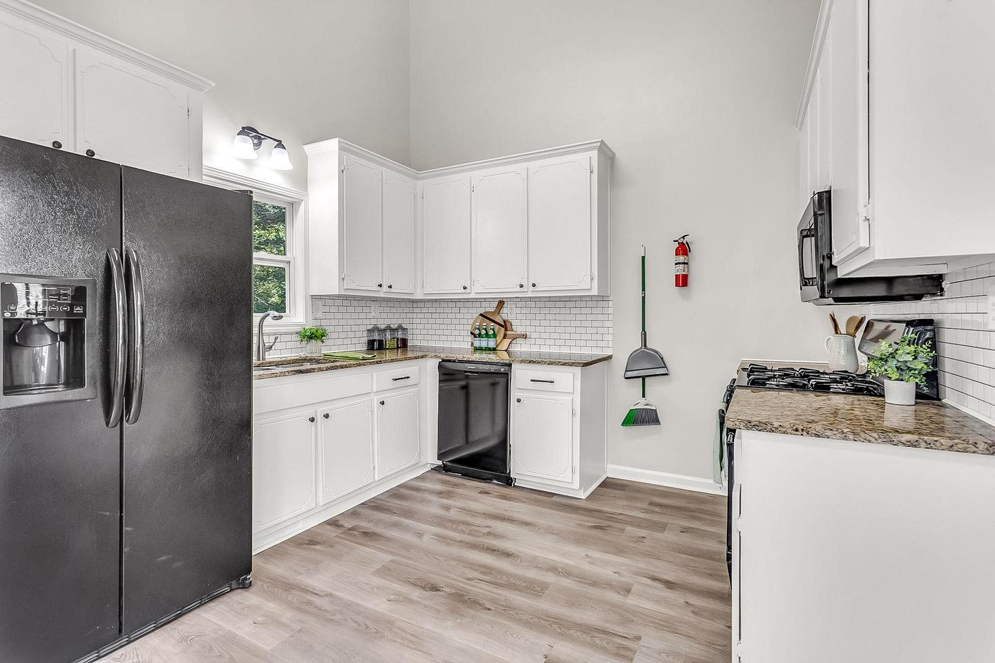 Common spaces including the kitchen