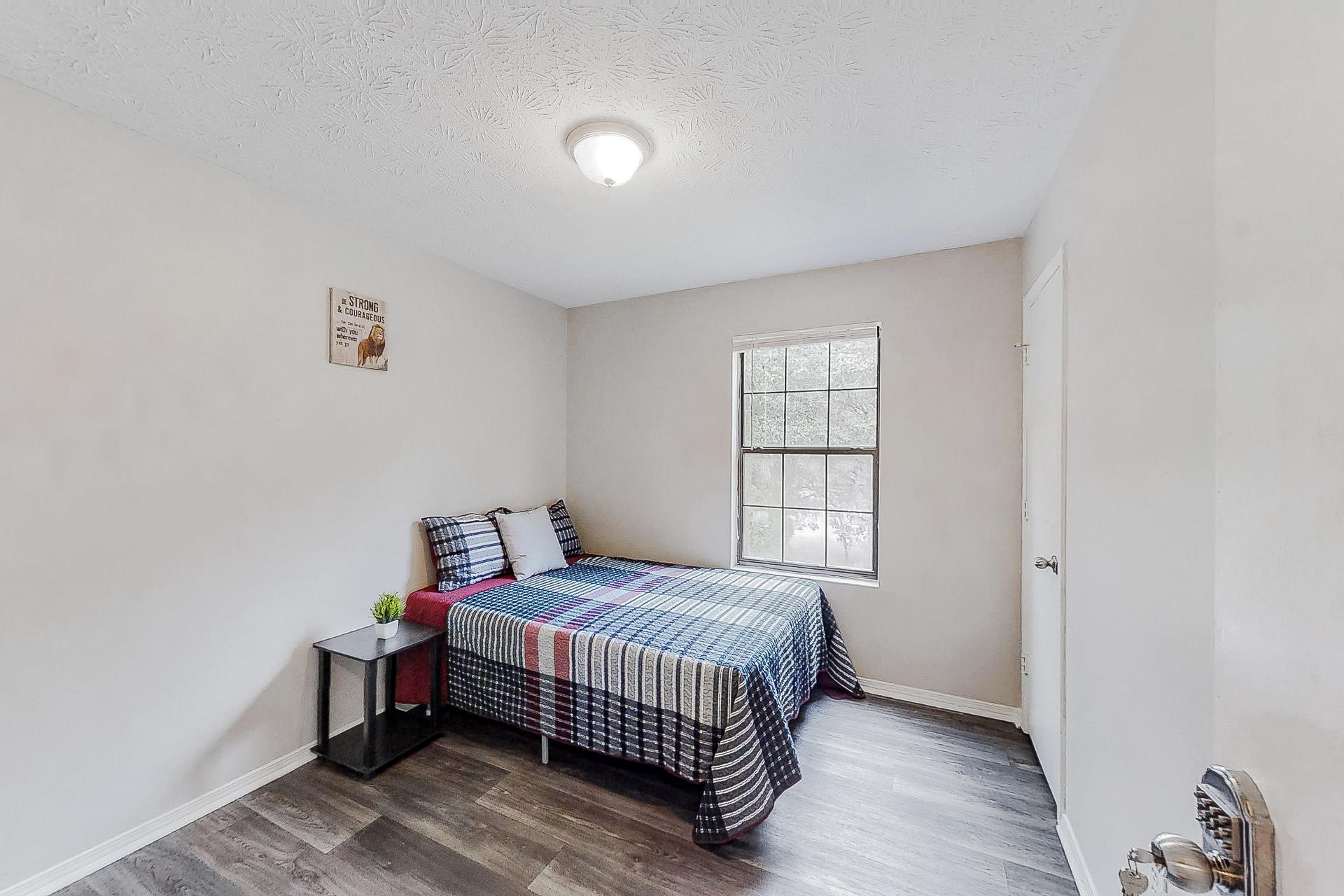 bedroom, detected: bed, window blind