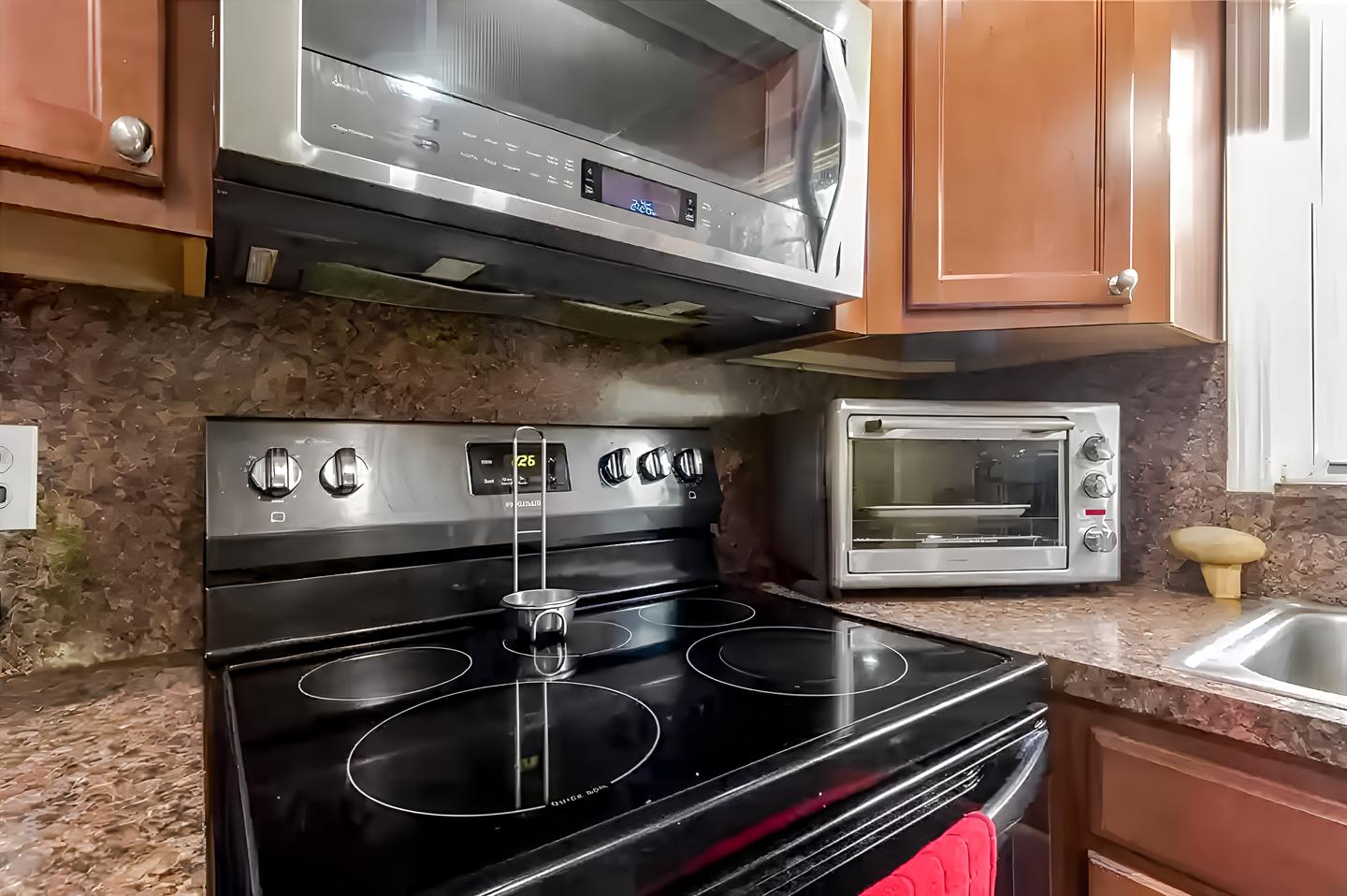 Common spaces including the kitchen