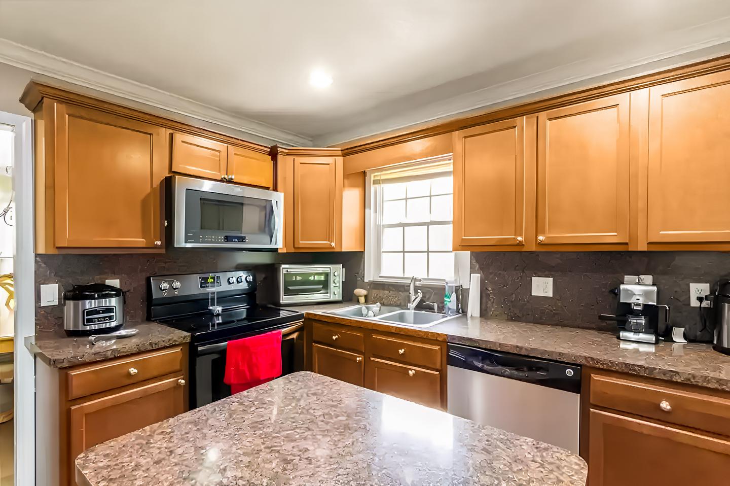 Common spaces including the kitchen