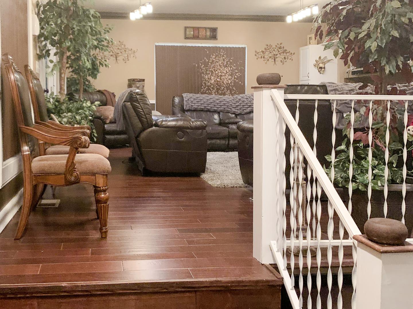 Common spaces including the kitchen