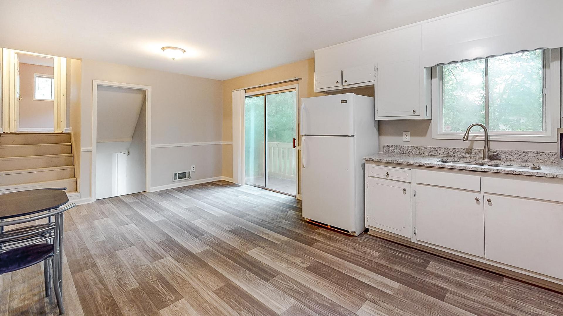 Common spaces including the kitchen
