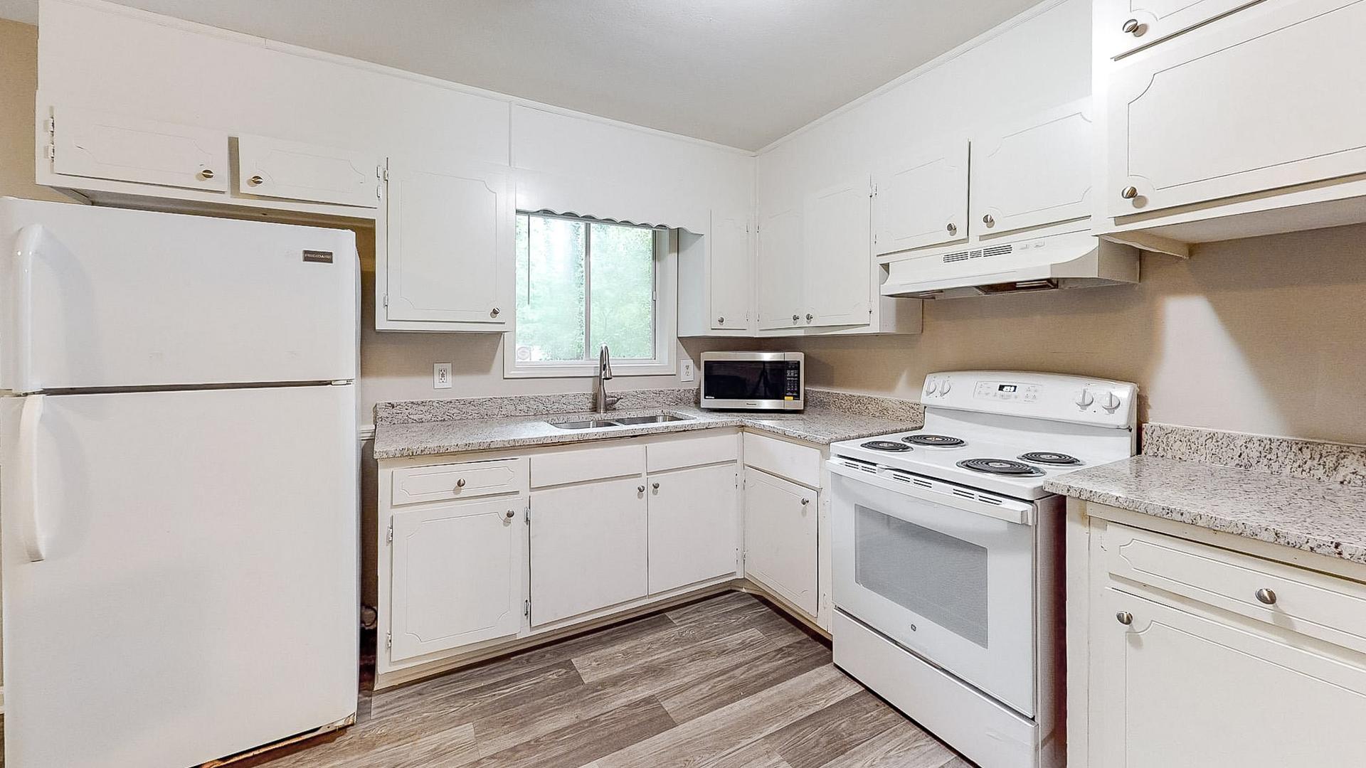 Common spaces including the kitchen