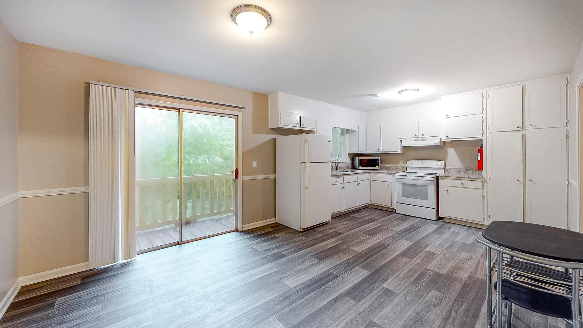 Common spaces including the kitchen