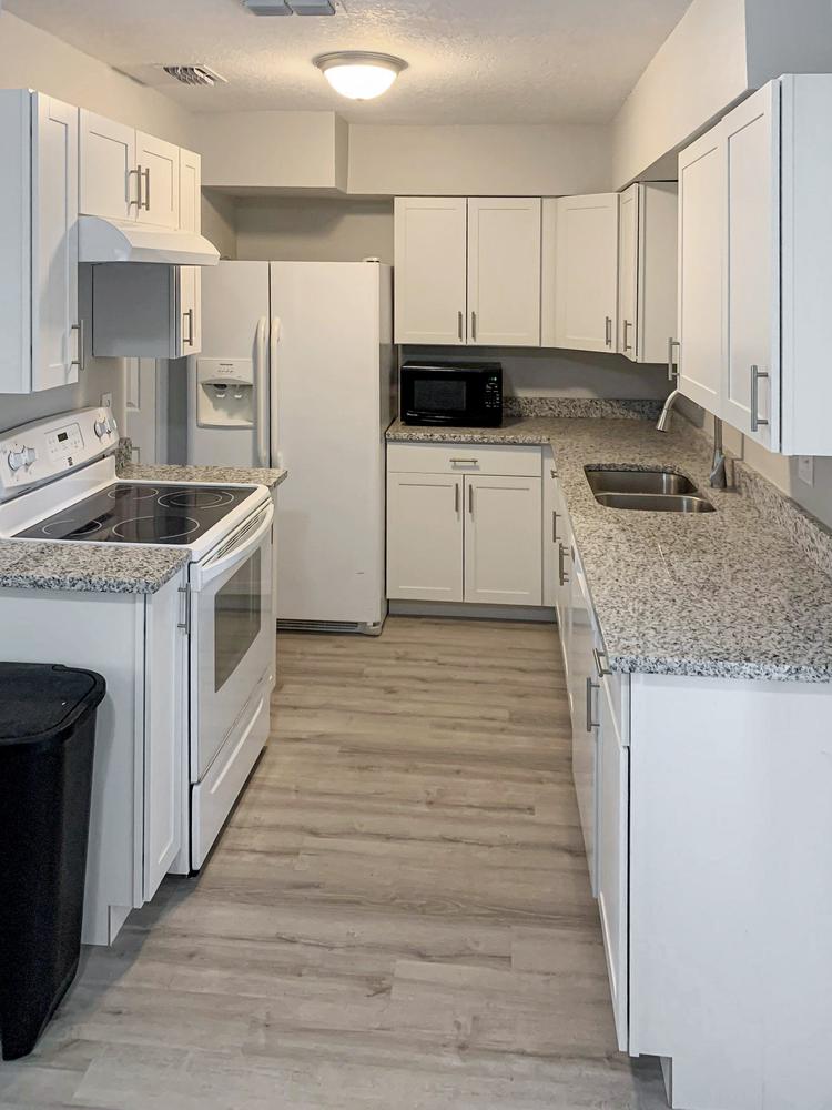 Common spaces including the kitchen