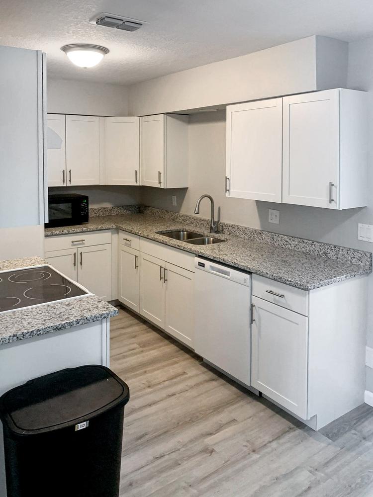 Common spaces including the kitchen