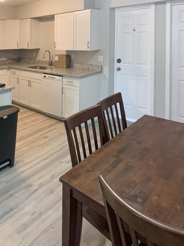 Common spaces including the kitchen