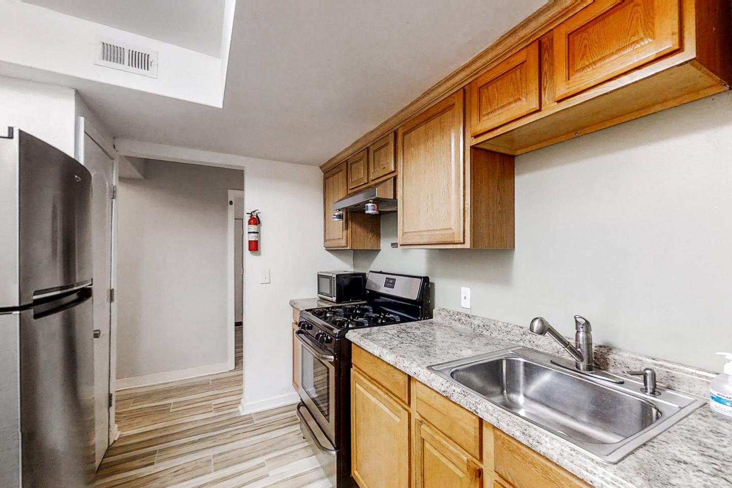 Common spaces including the kitchen