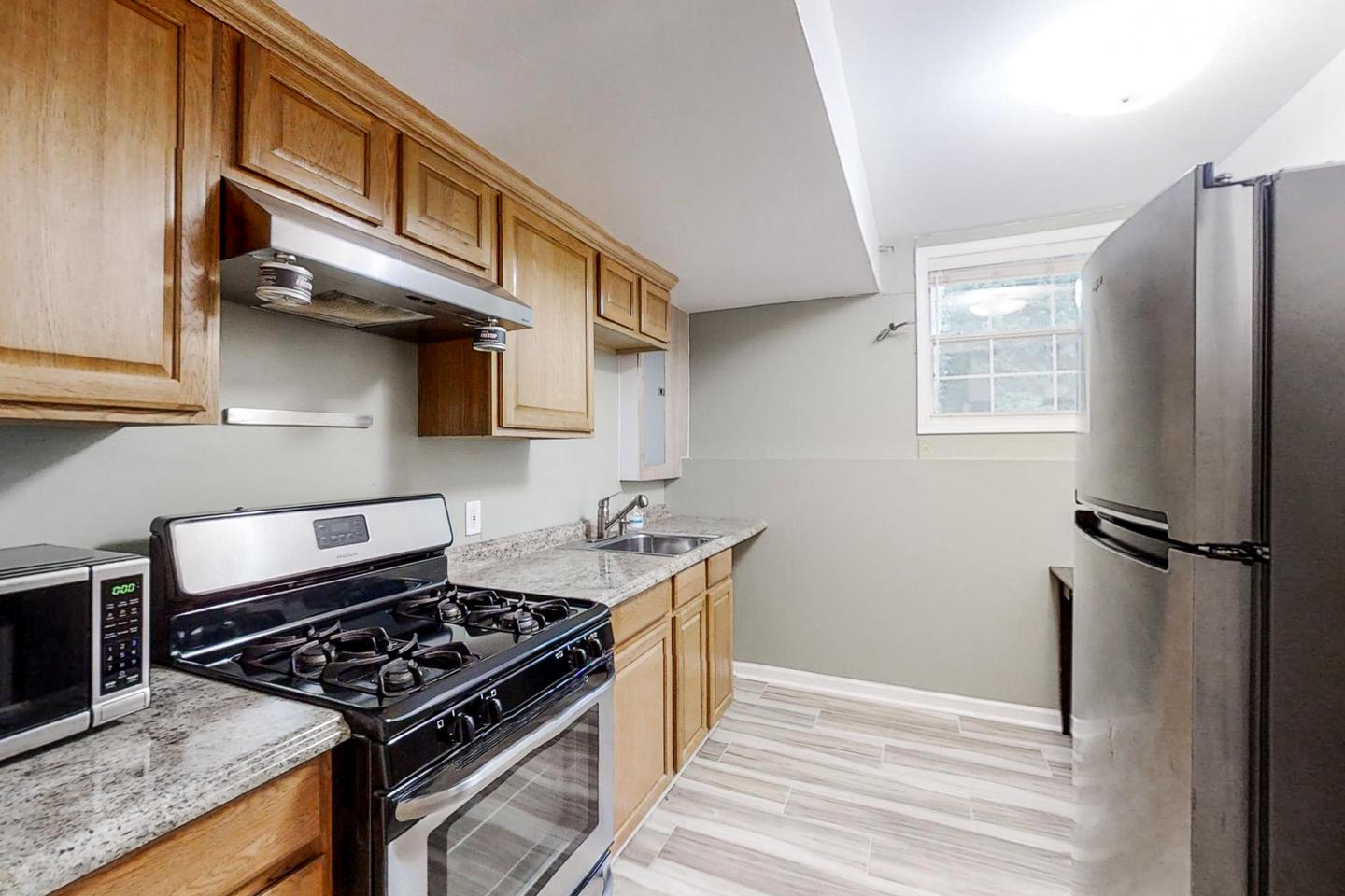 Common spaces including the kitchen