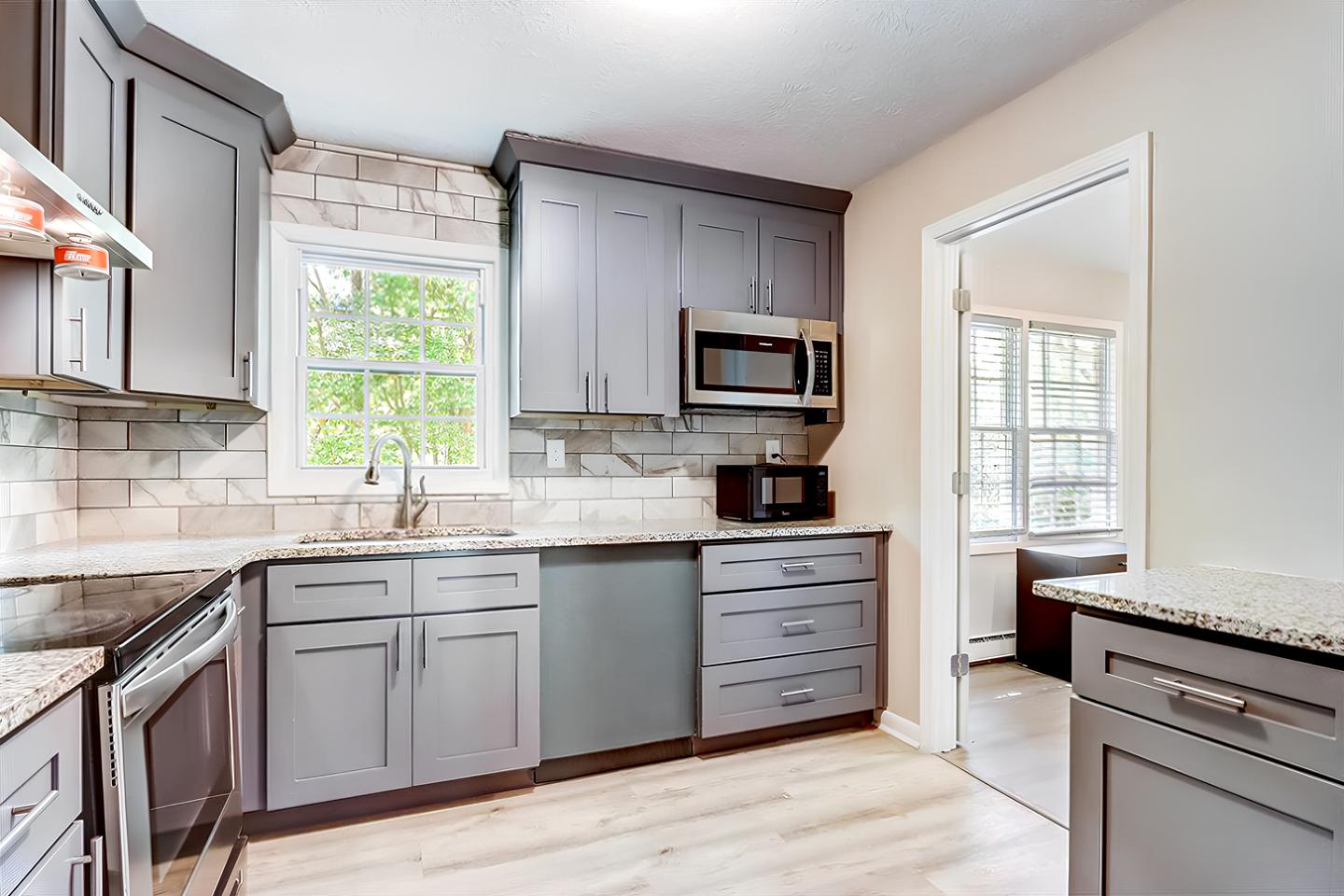 Common spaces including the kitchen