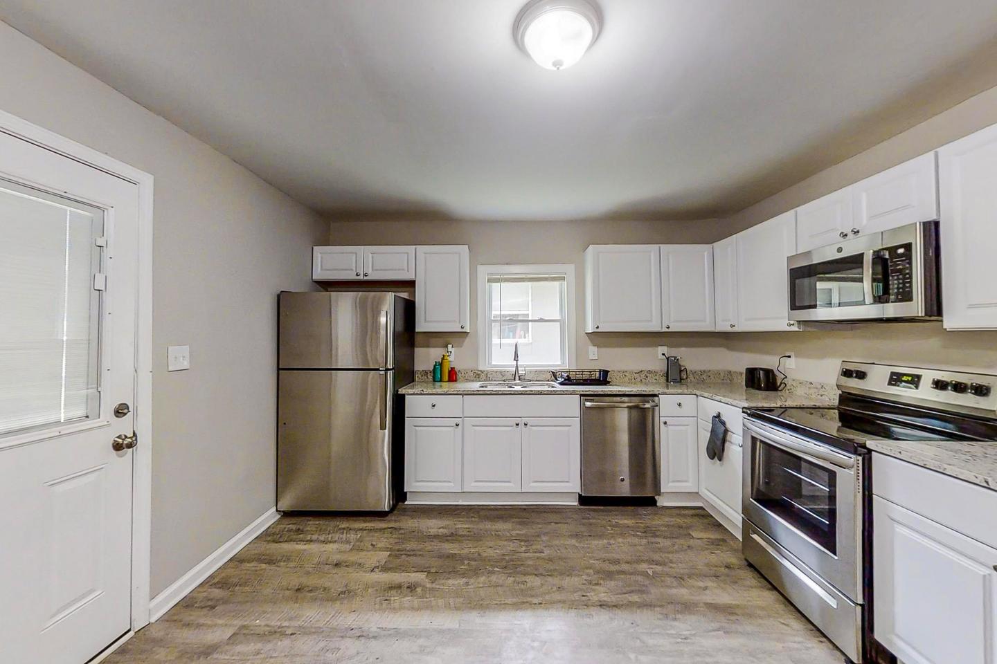 Common spaces including the kitchen