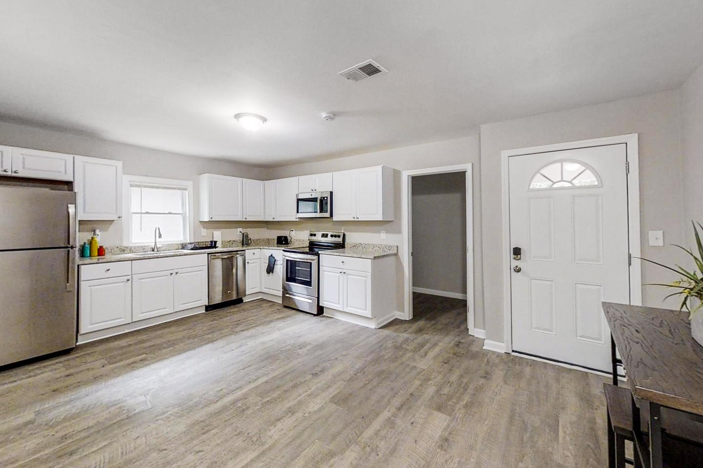 Common spaces including the kitchen