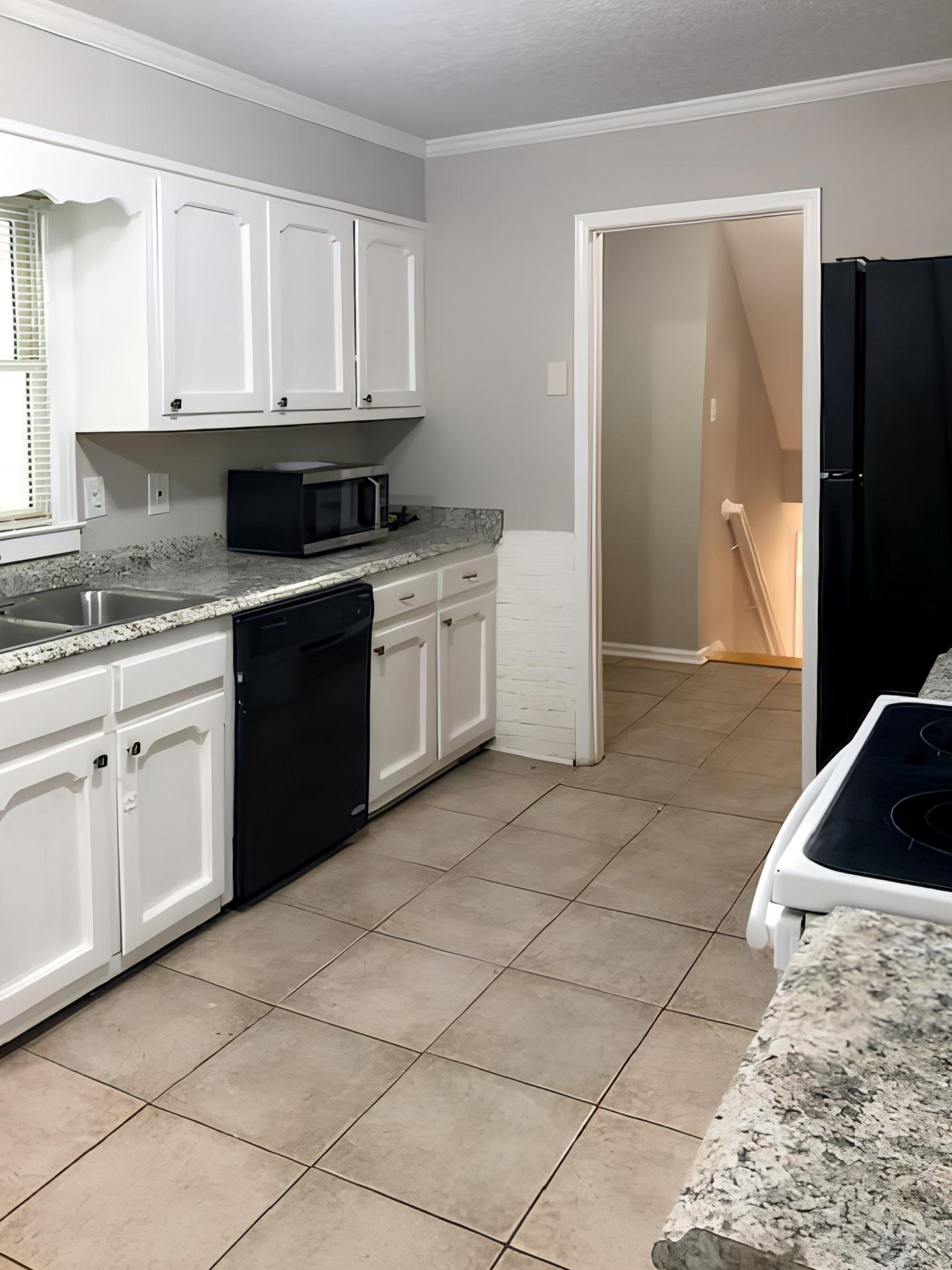 Common spaces including the kitchen