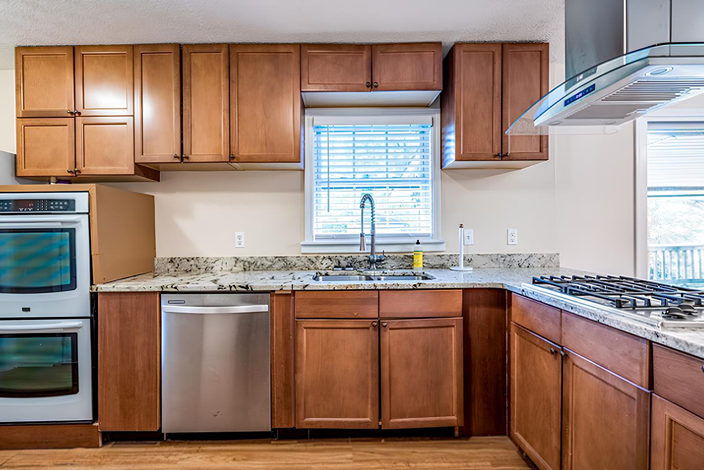 Common spaces including the kitchen