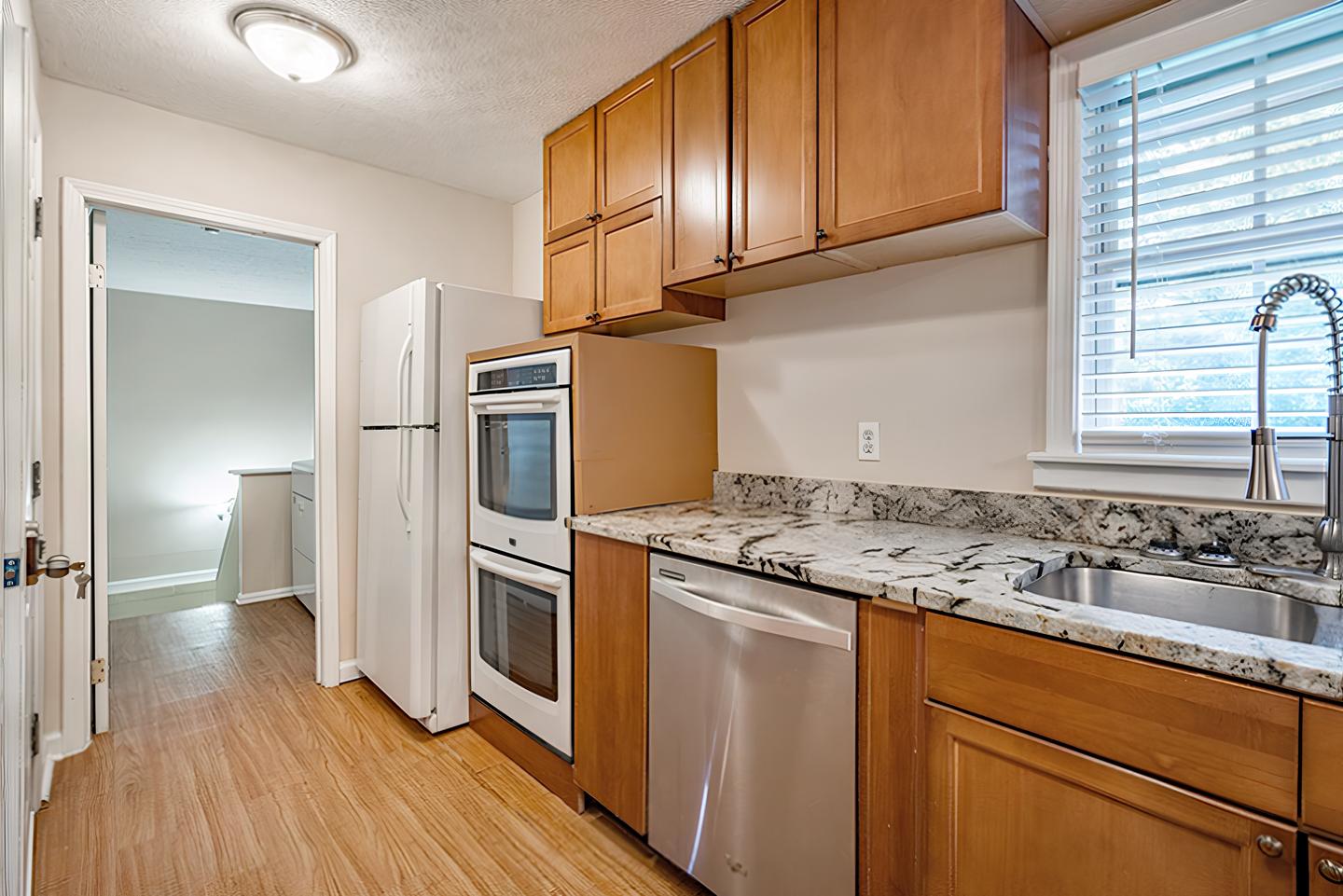Common spaces including the kitchen