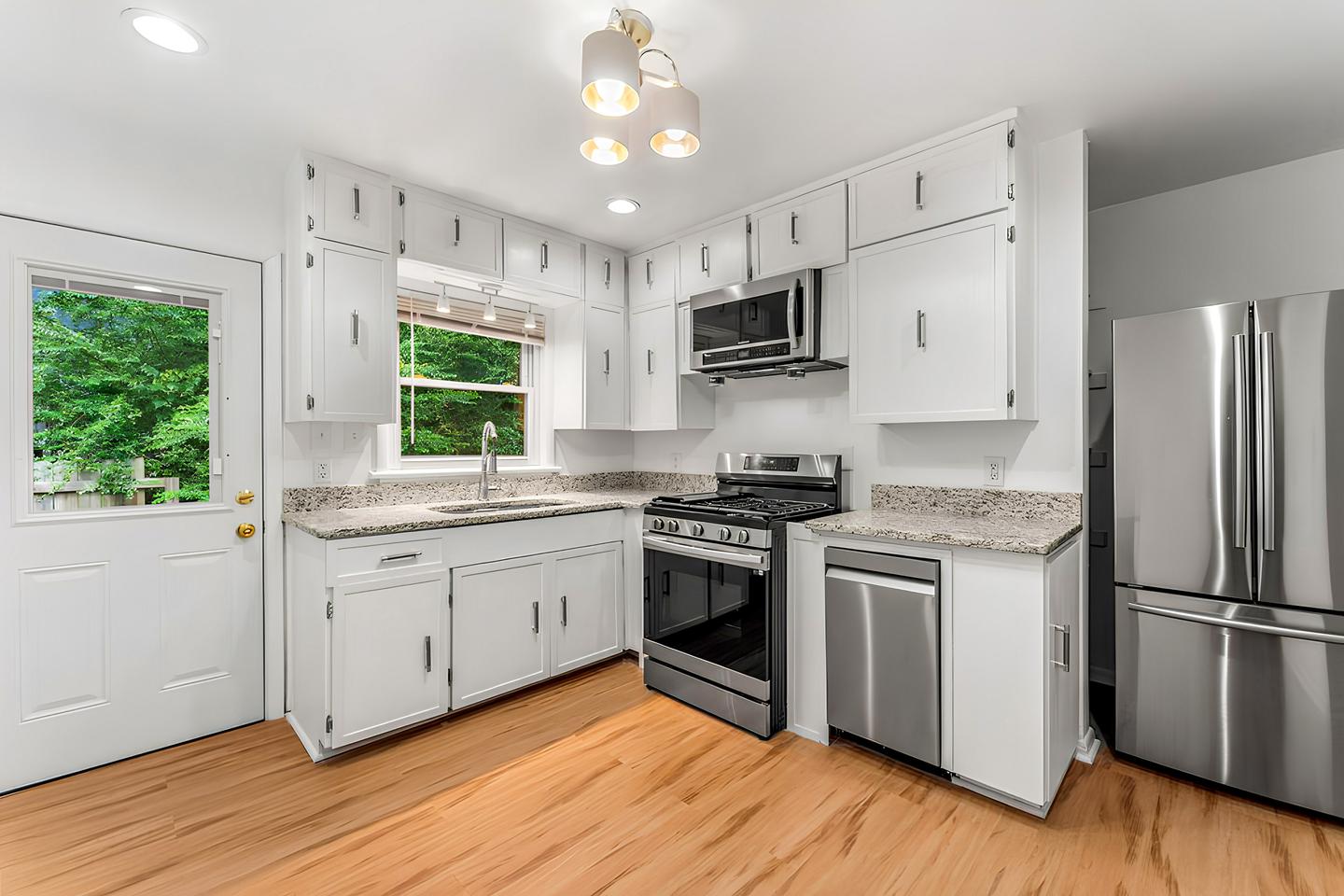 Common spaces including the kitchen