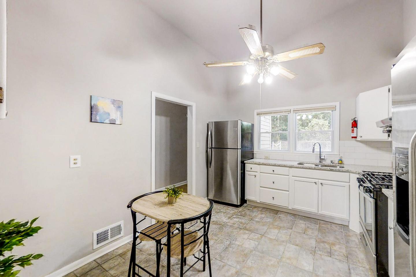 Common spaces including the kitchen