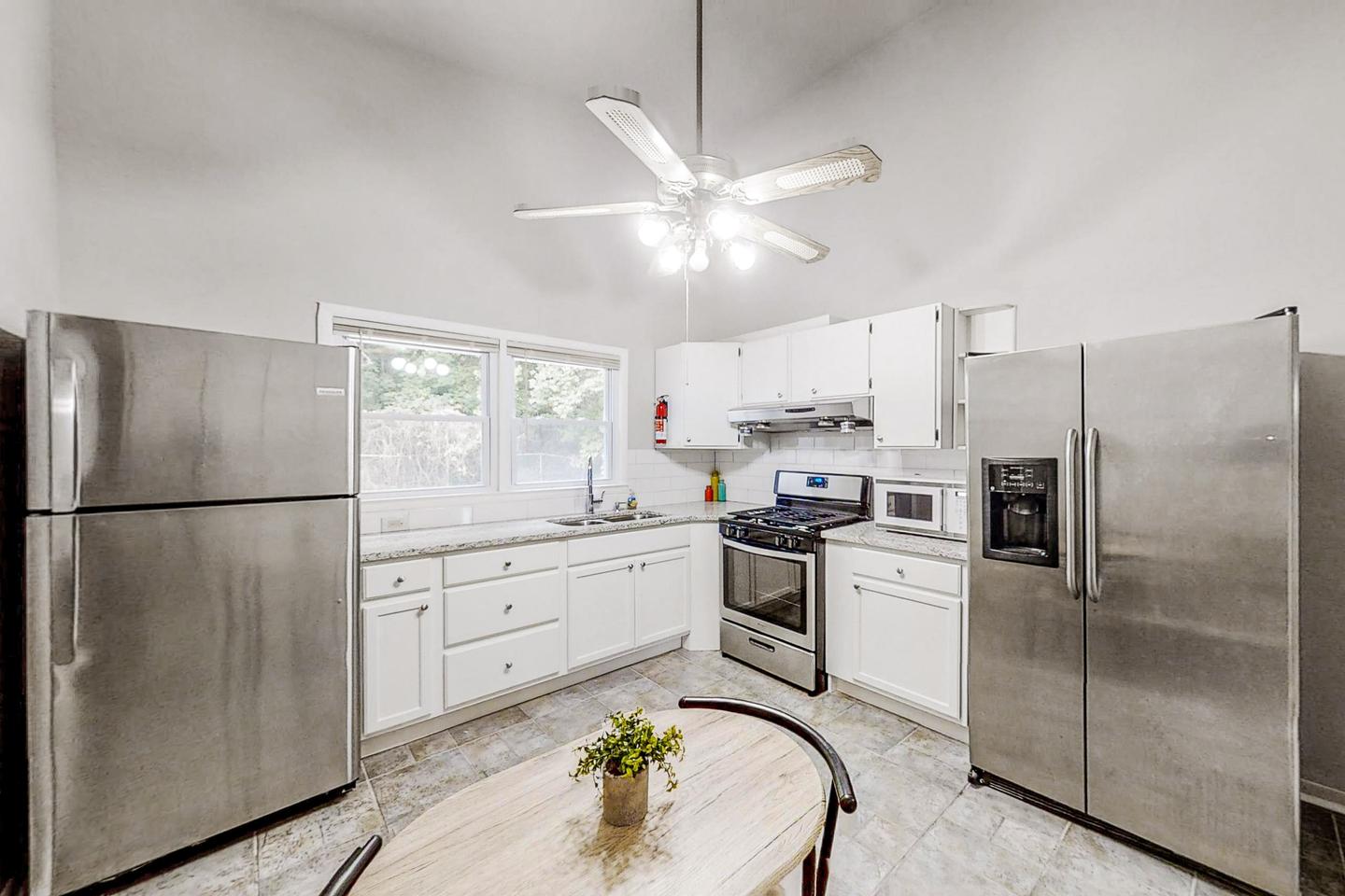 Common spaces including the kitchen