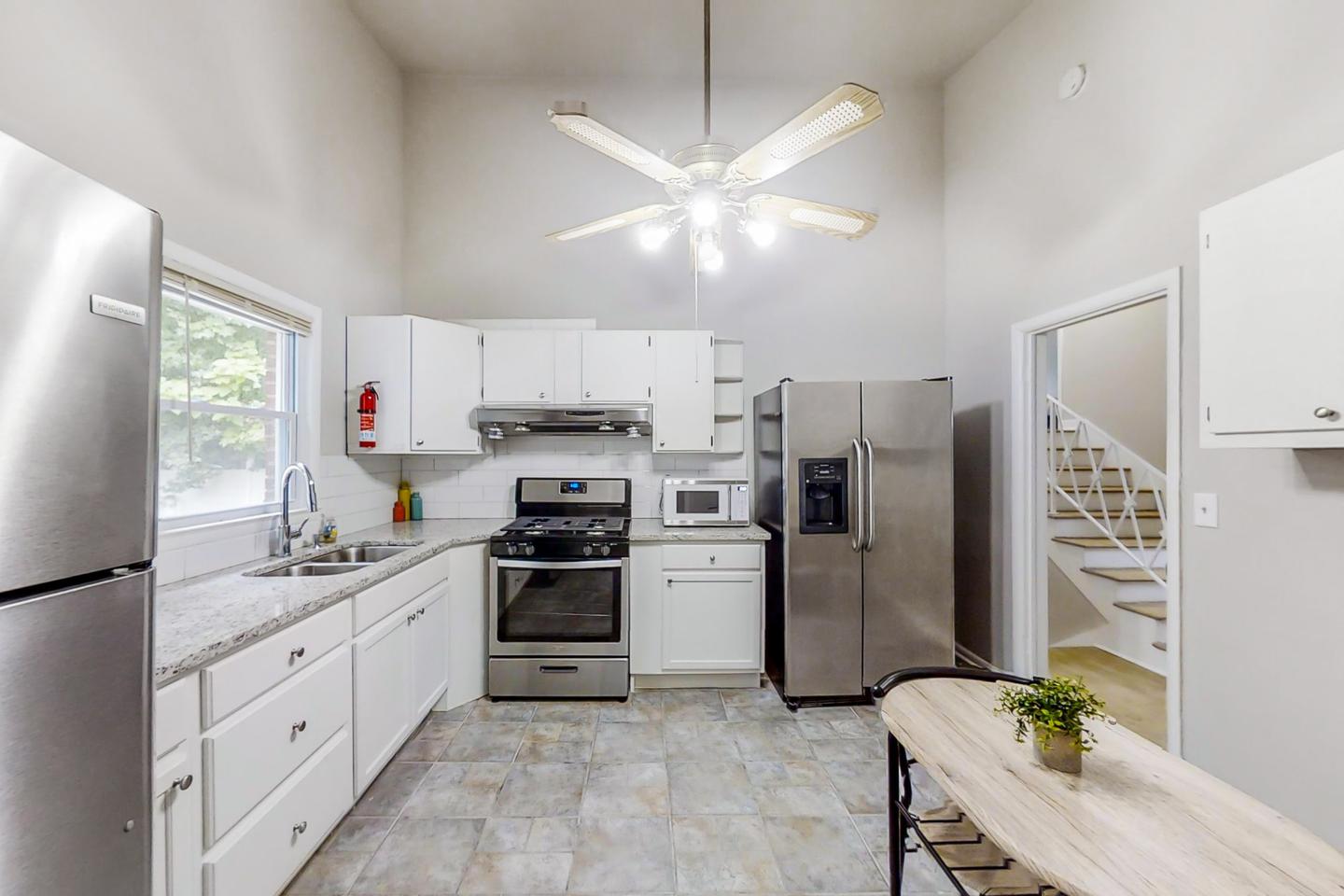 Common spaces including the kitchen