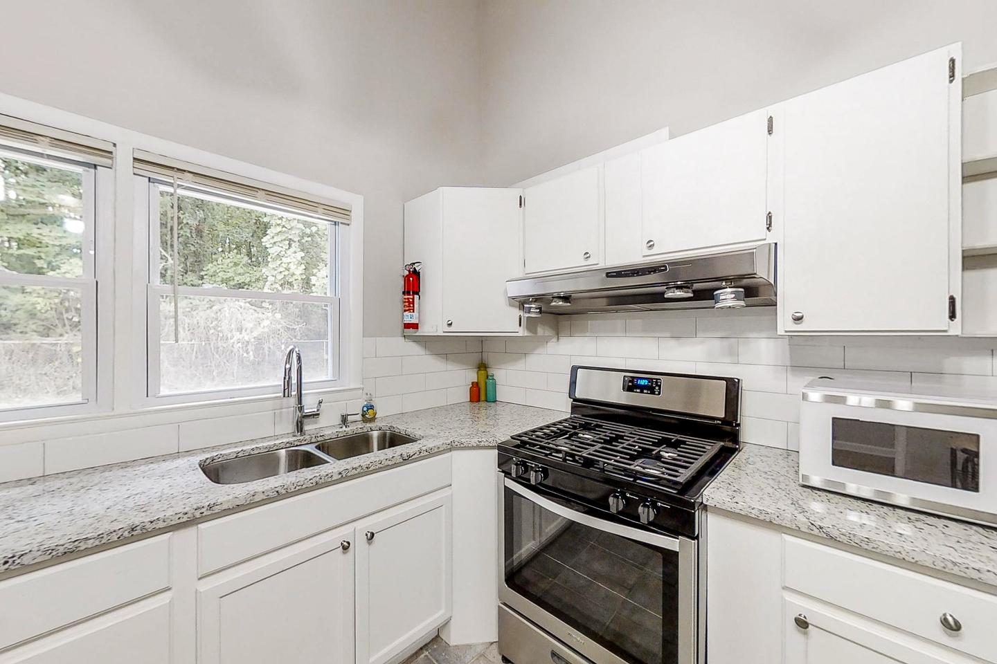 Common spaces including the kitchen