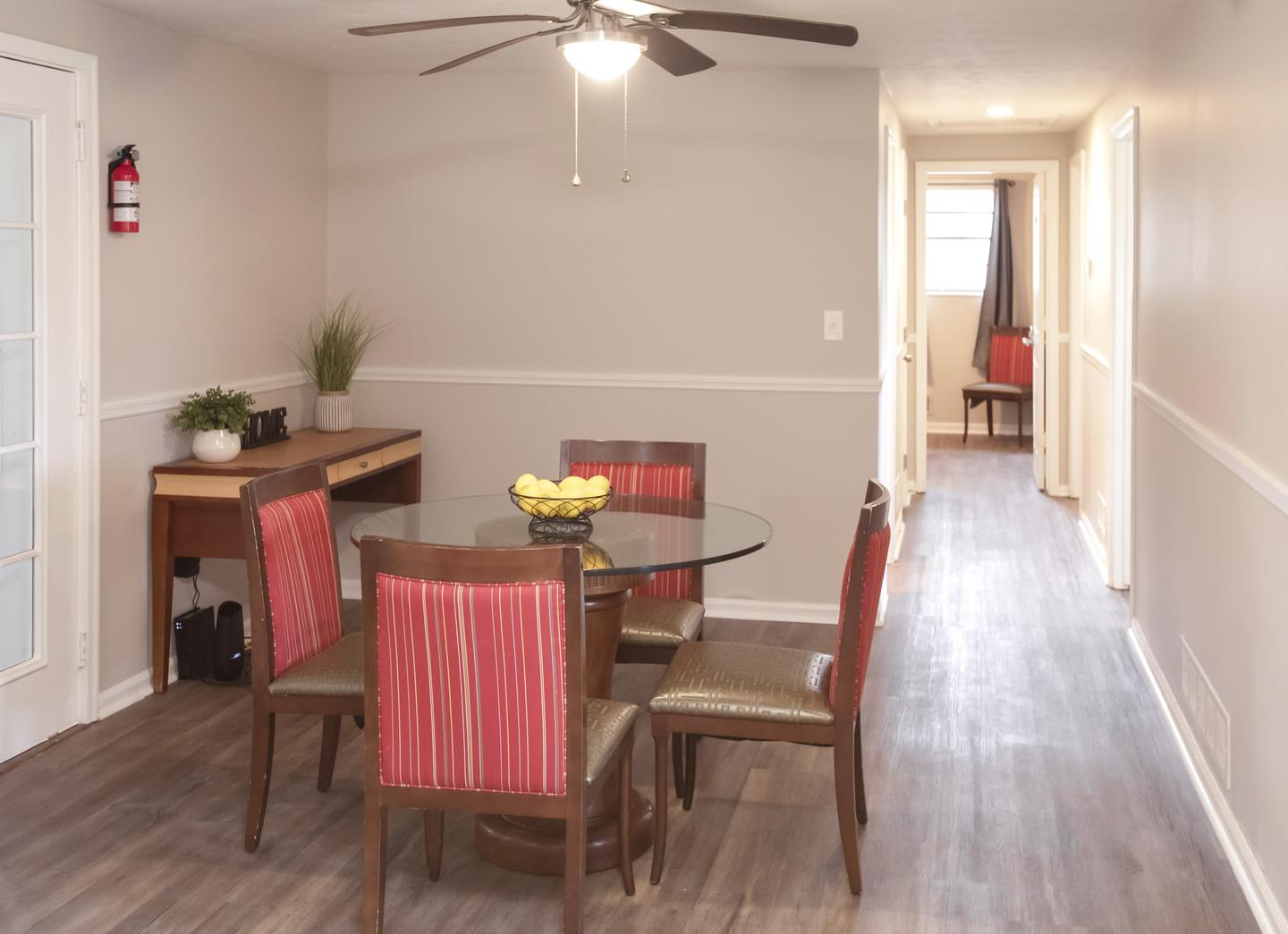 Common spaces including the kitchen