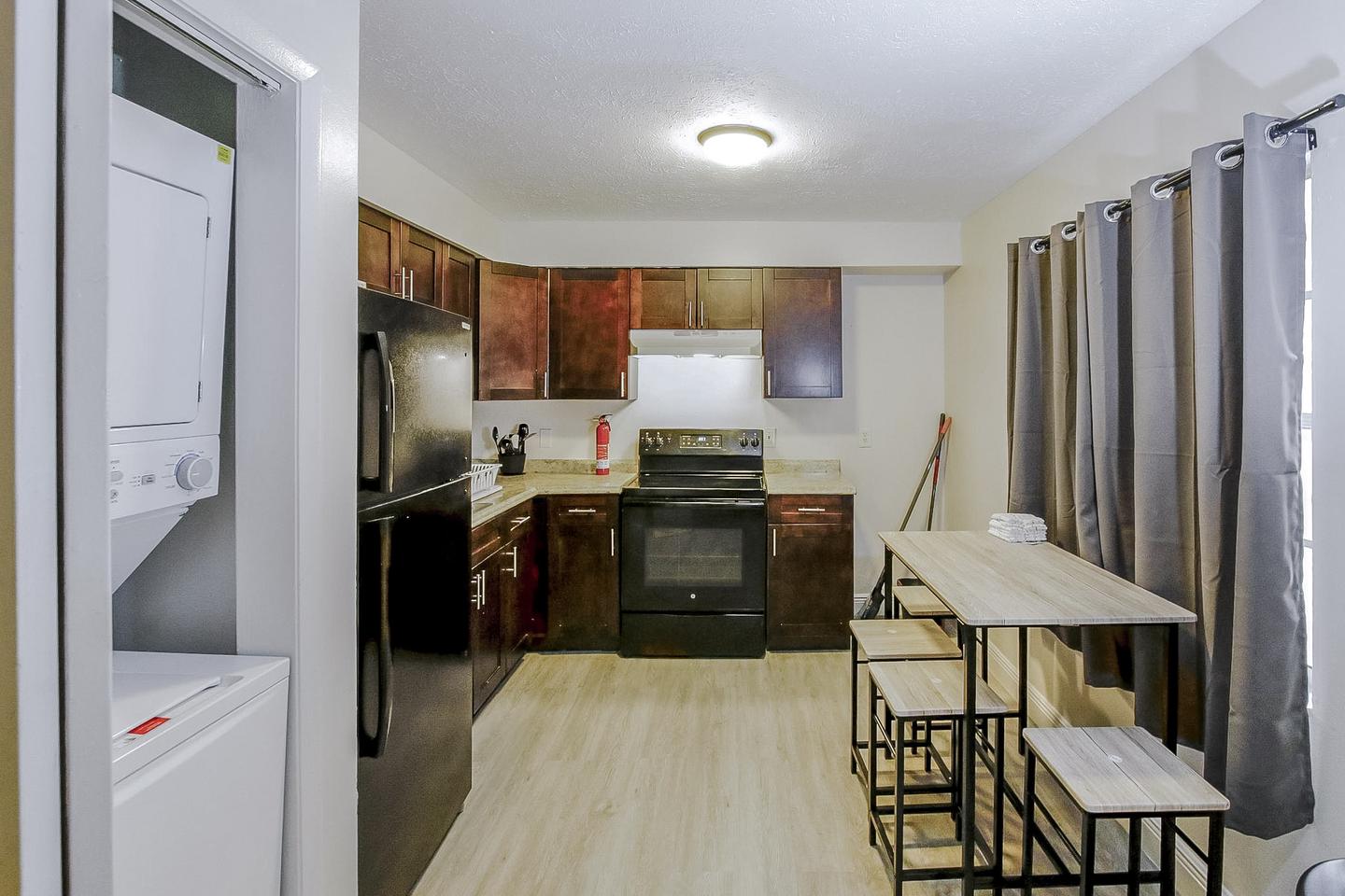 Common spaces including the kitchen