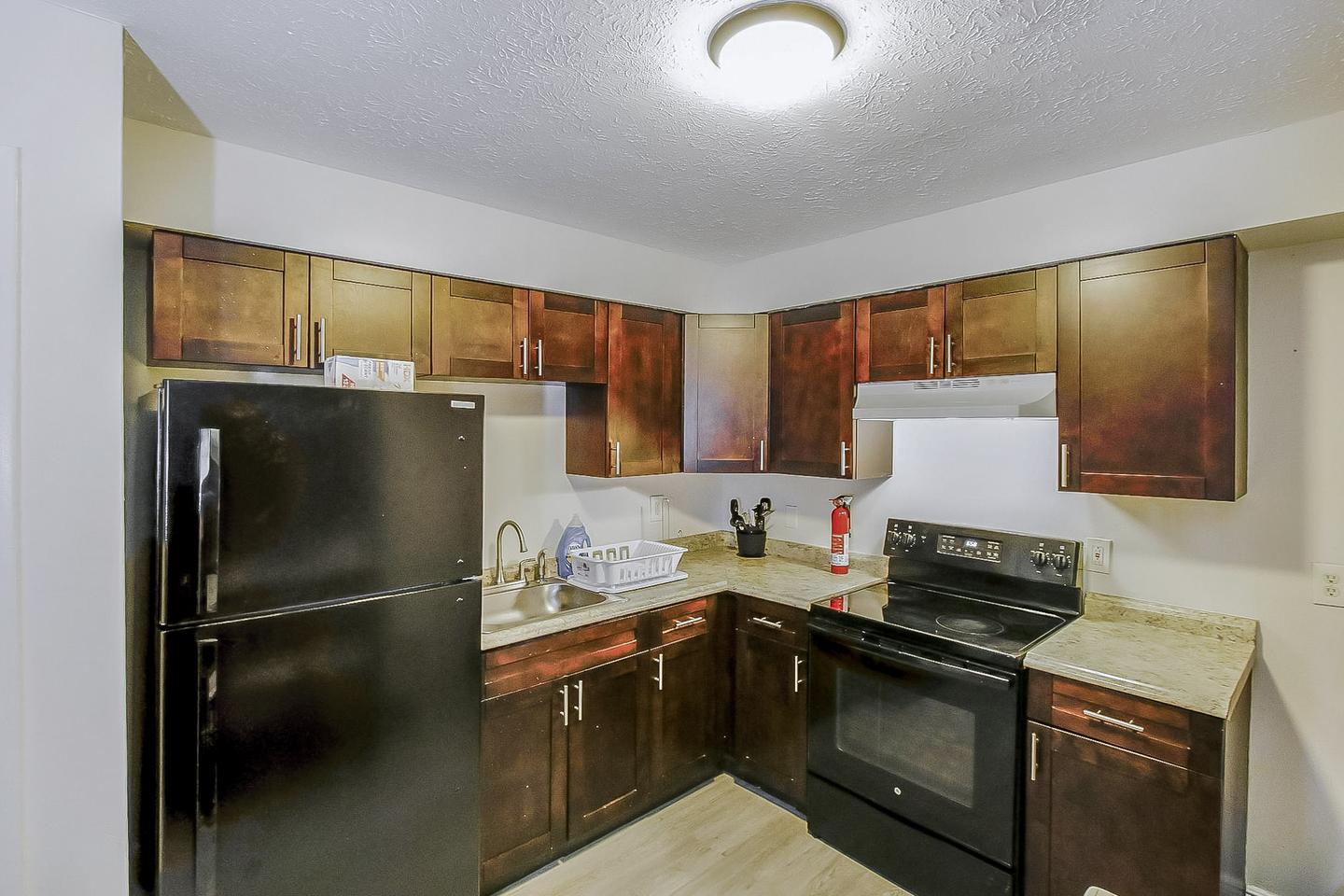 Common spaces including the kitchen