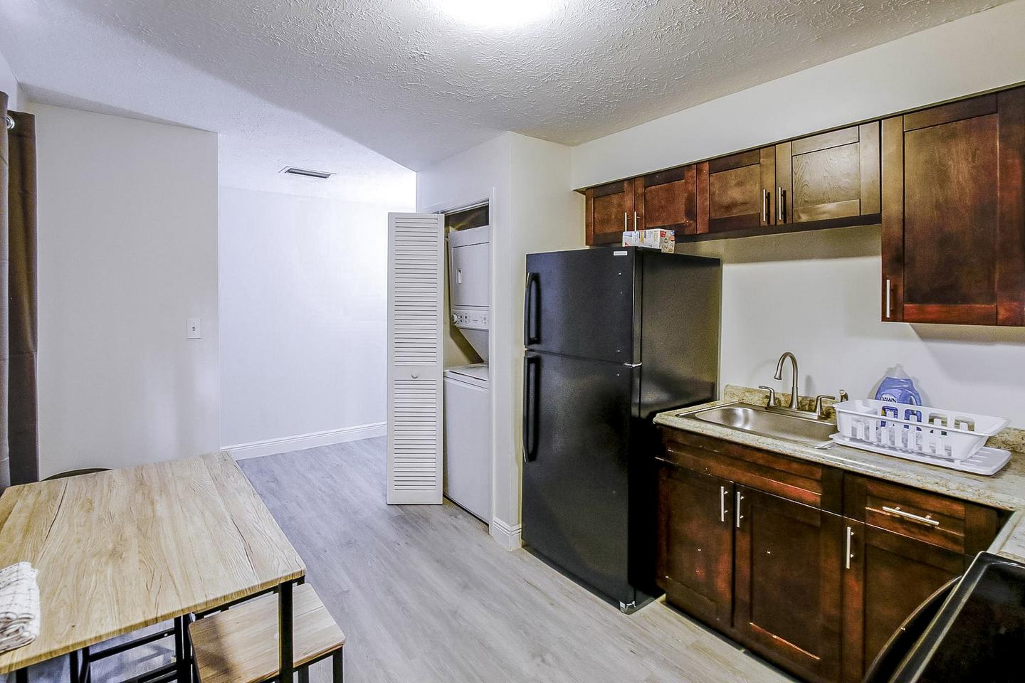 Common spaces including the kitchen