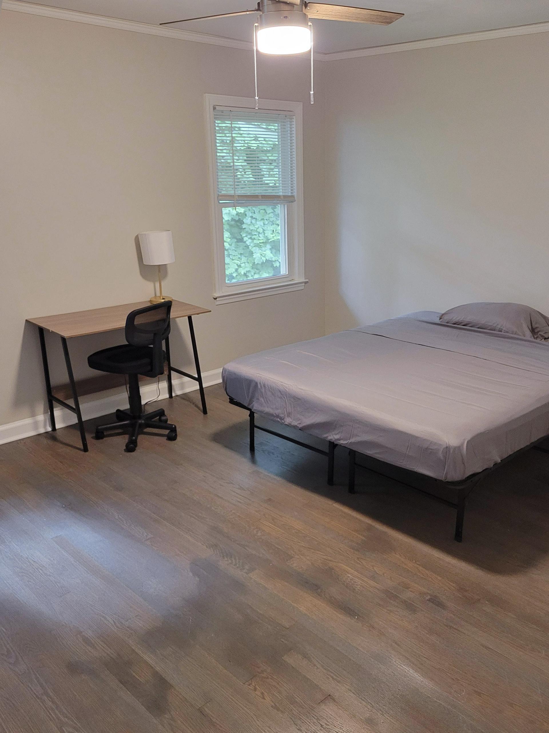 bedroom, detected: ceiling fan, bed