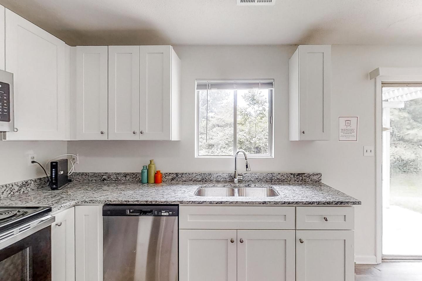 Common spaces including the kitchen