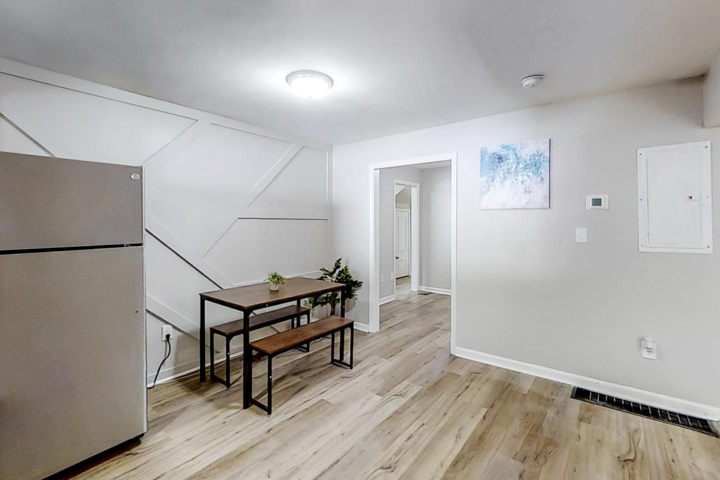 Common spaces including the kitchen