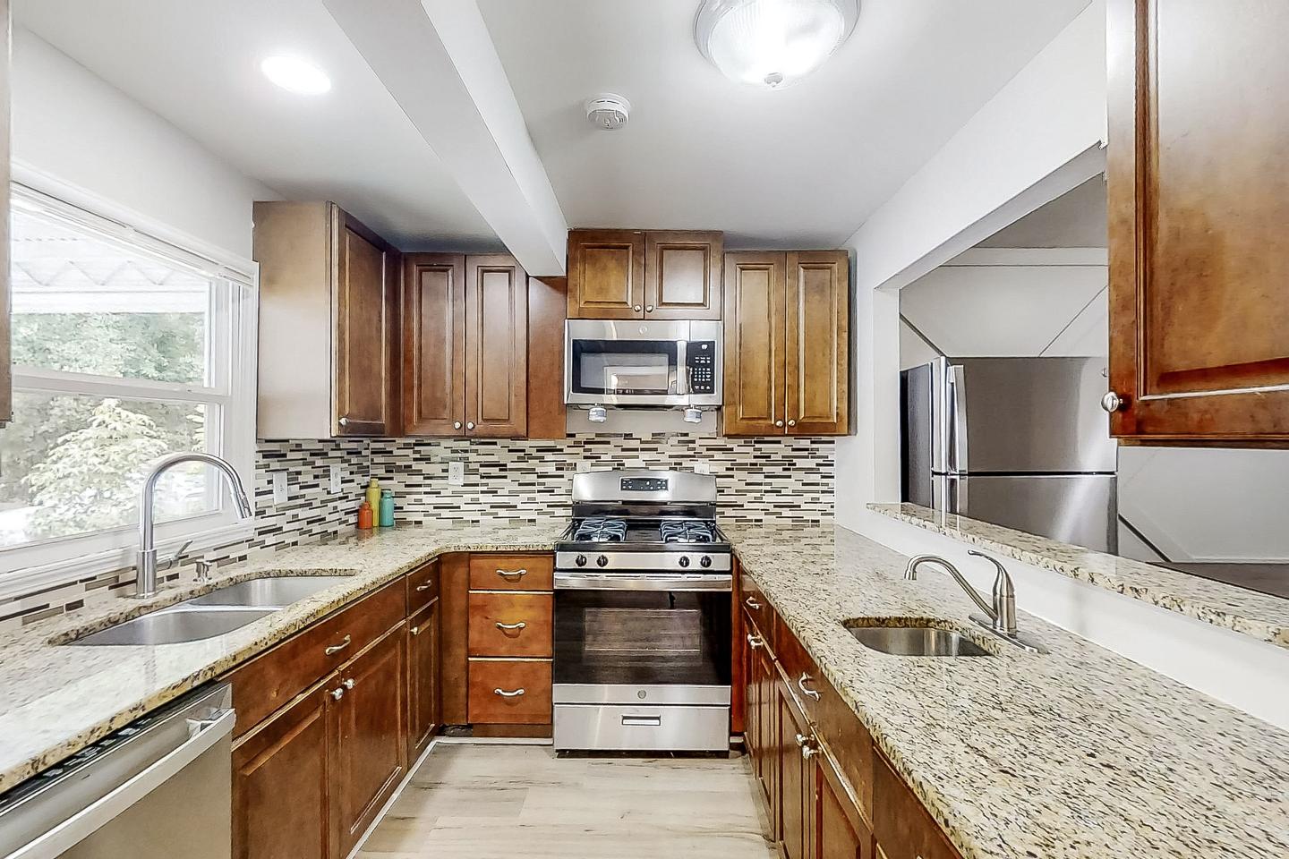 Common spaces including the kitchen
