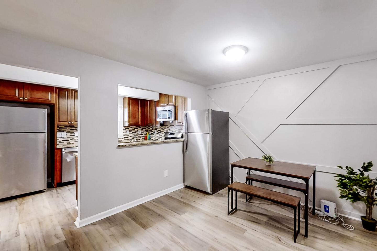 Common spaces including the kitchen