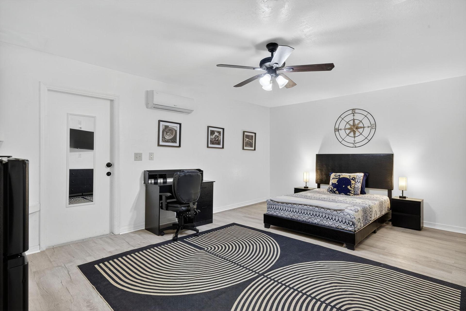 Bedroom 7 is very spacious and features a private entrance to the side of the property