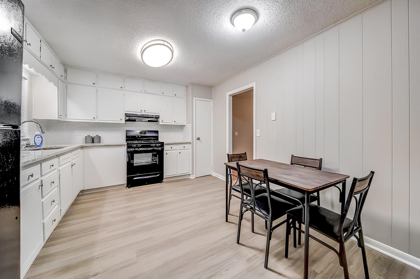 Common spaces including the kitchen